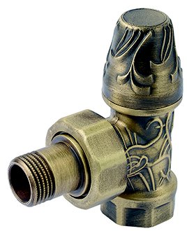 Запорная арматура Carlo Poletti Art Deco Вентиль нижний запорный угловой 1/2" (бронза)
