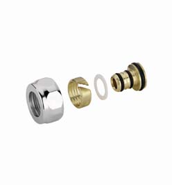 Carlo Poletti Brass Wood Переходник для металлопластиковой трубы 16 мм (латунь)