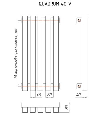 Радиатор стальной трубчатый KZTO QUADRUM 40 V 750-18 — фото 6