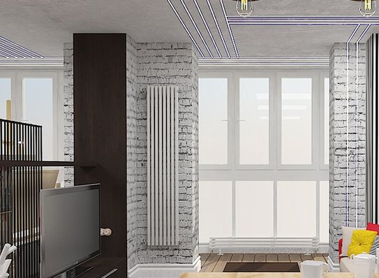 Радиатор стальной трубчатый Loten Grey V 2000/10 секции — фото 4