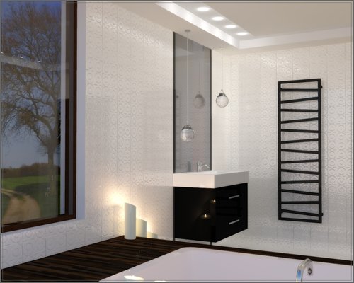 Полотенцесушитель водяной PRIOFORM QUADRO ZIGZAG QZ 1545-500 черный — фото 4