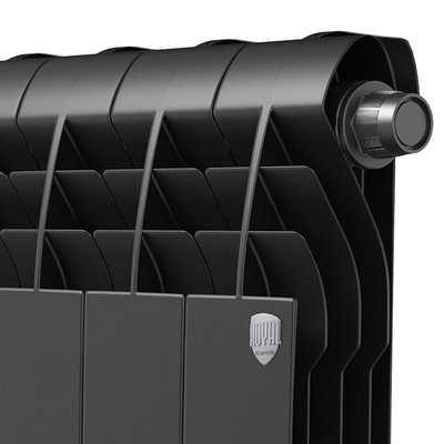 Радиатор биметаллический Royal Thermo Biliner V 500/6 секций Noir Sable — фото 2