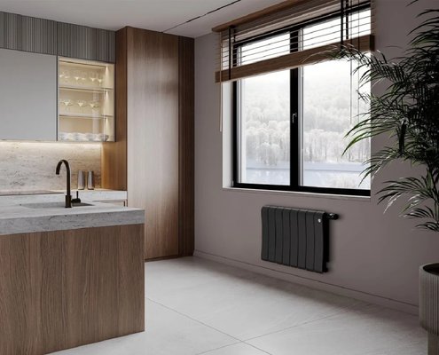 Радиатор биметаллический Royal Thermo Infinity 300 Noir Sable - 8 секц. — фото 5