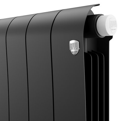 Радиатор биметаллический Royal Thermo Infinity 300 Noir Sable VR80 - 8 секц. — фото 4