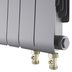 Радиатор биметаллический Royal Thermo Infinity 300 Silver Satin VR80 - 8 секц. — миниатюра 5