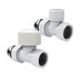 Комплект вентилей Royal Thermo Набор термостатический прямой Design 1/2"М30х1,5 (Белый) — миниатюра 2