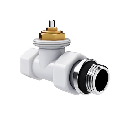 Комплект вентилей Royal Thermo Набор термостатический прямой Design 1/2"М30х1,5 (Белый) — фото 3