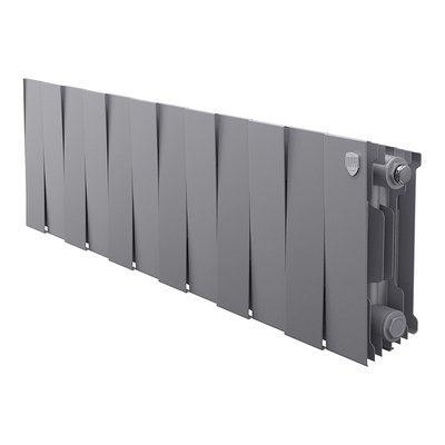 Радиатор биметаллический Royal Thermo PianoForte 200 Серебристый - 12 секц. — фото 1
