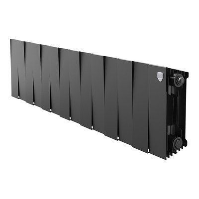Радиатор биметаллический Royal Thermo PianoForte 200 Чёрный- 14 секц. — фото 1