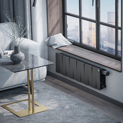 Радиатор биметаллический Royal Thermo PianoForte 200 Чёрный VR80- 12 секц. — фото 5