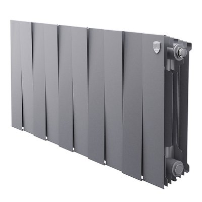 Радиатор биметаллический Royal Thermo PianoForte 300 Серебристый - 10 секц. — фото 1