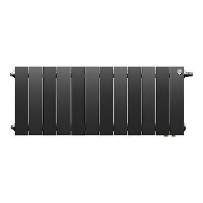 Радиатор биметаллический Royal Thermo PianoForte 300 Чёрный VR80 - 12 секц. — фото 2