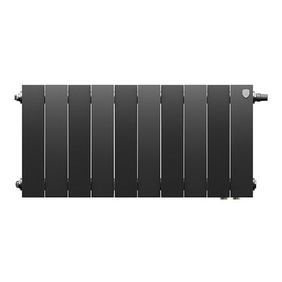 Радиатор биметаллический Royal Thermo PianoForte 300 Чёрный VR80 - 8 секц. — фото 2