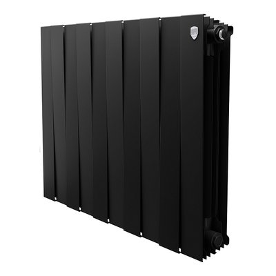 Радиатор биметаллический Royal Thermo PianoForte 500 Чёрный - 10 секц. — фото 1