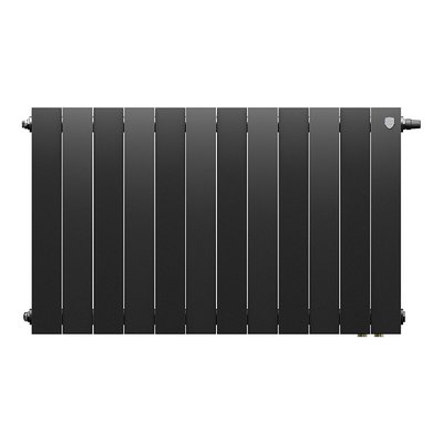Радиатор биметаллический Royal Thermo PianoForte 500 Чёрный VR80 - 12 секц. — фото 2