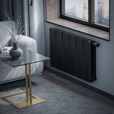 Радиатор биметаллический Royal Thermo PianoForte 500 Чёрный VR80 - 12 секц. — фото 4