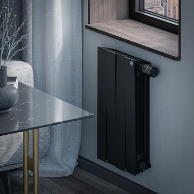 Радиатор биметаллический Royal Thermo PianoForte 500 Чёрный VR80 - 4 секц. — фото 3