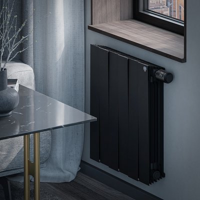 Радиатор биметаллический Royal Thermo PianoForte 500 Чёрный VR80 - 6 секц. — фото 4
