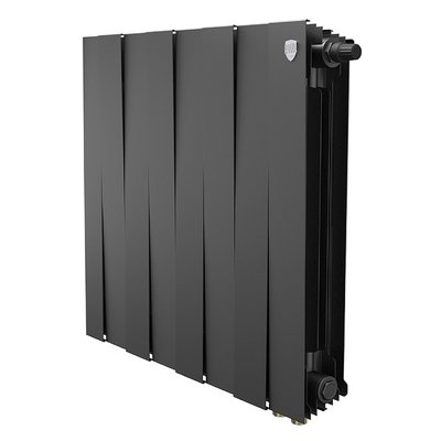 Радиатор биметаллический Royal Thermo PianoForte 500 Чёрный VR80 - 8 секц. — фото 1