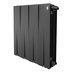 Радиатор биметаллический Royal Thermo PianoForte 500 Чёрный VR80 - 8 секц. — миниатюра 1