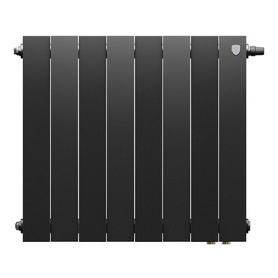 Радиатор биметаллический Royal Thermo PianoForte 500 Чёрный VR80 - 8 секц. — фото 2