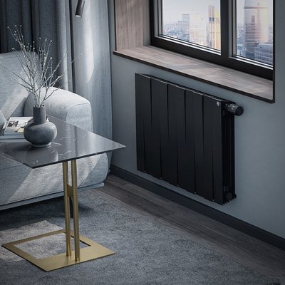 Радиатор биметаллический Royal Thermo PianoForte 500 Чёрный VR80 - 8 секц. — фото 4