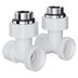 Запорная арматура Royal Thermo Узел нижнего подключения Design угловой 1/2"х3/4" EK (белый) — миниатюра 2
