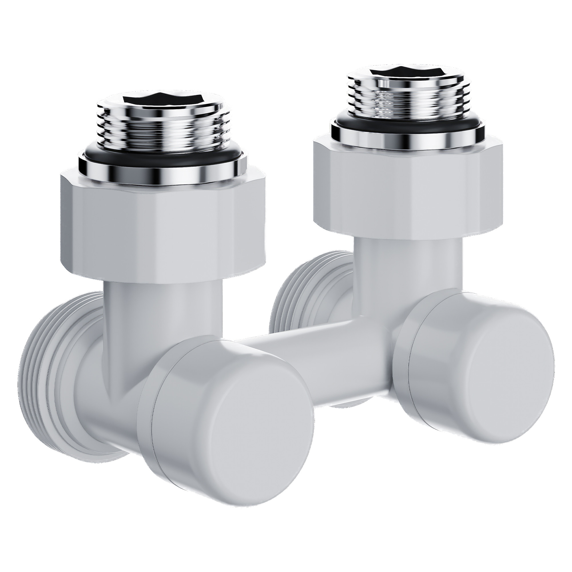 Royal Thermo Узел нижнего подключения Design угловой 1/2"х3/4" EK (белый)