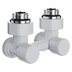 Запорная арматура Royal Thermo Узел нижнего подключения Design угловой 1/2"х3/4" EK (белый) — миниатюра 1