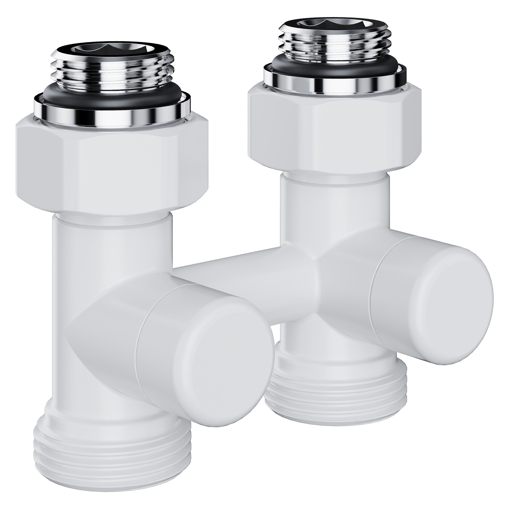 Royal Thermo Узел нижнего подключения Design прямой 1/2"х3/4" EK (белый)