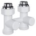 Запорная арматура Royal Thermo Узел нижнего подключения Design прямой 1/2"х3/4" EK (белый) — миниатюра 1