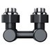 Запорная арматура Royal Thermo Узел нижнего подключения Design угловой 1/2"х3/4" EK (черный) — миниатюра 3