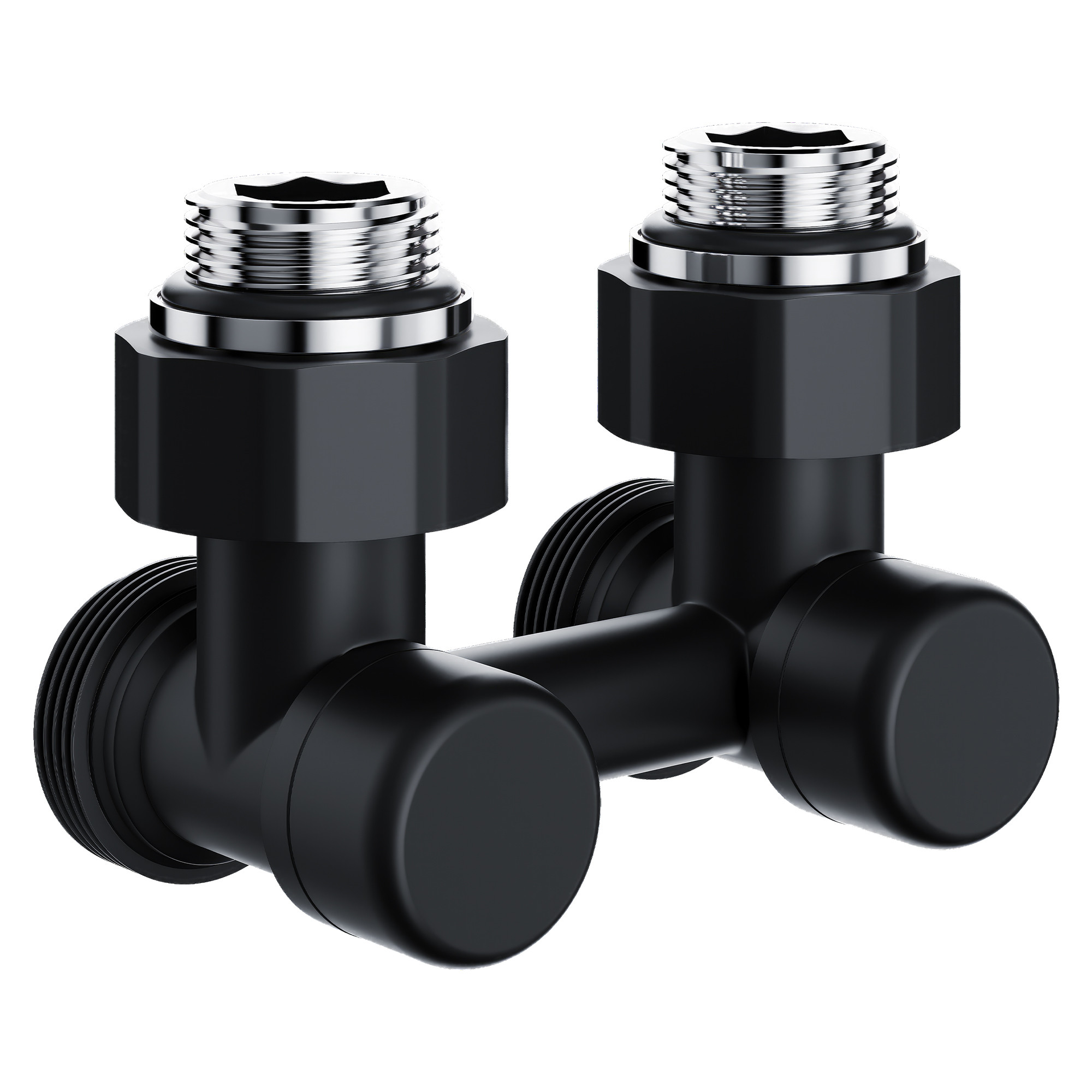 Royal Thermo Узел нижнего подключения Design угловой 1/2"х3/4" EK (черный)