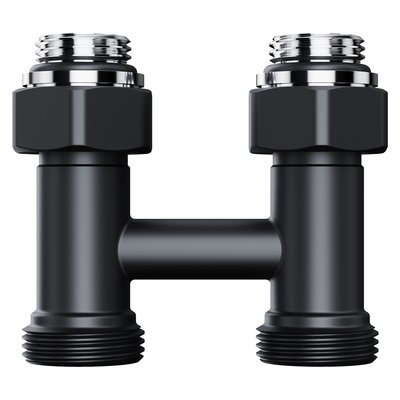 Запорная арматура Royal Thermo Узел нижнего подключения прямой 1/2"х3/4" EK (черный) — фото 5