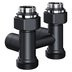 Запорная арматура Royal Thermo Узел нижнего подключения прямой 1/2"х3/4" EK (черный) — миниатюра 2