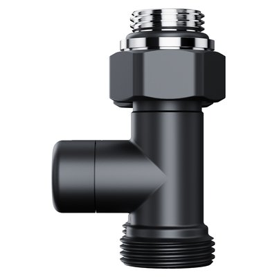 Запорная арматура Royal Thermo Узел нижнего подключения прямой 1/2"х3/4" EK (черный) — фото 4