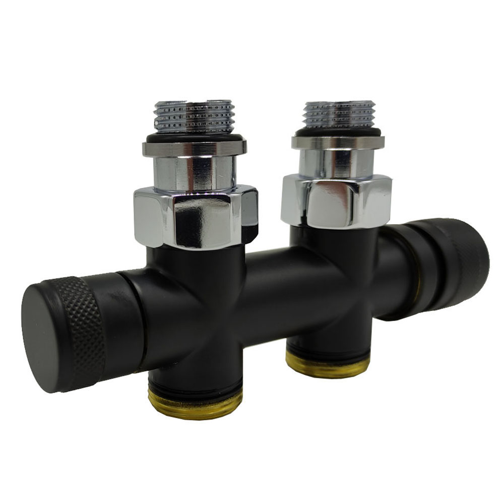 SR Rubinetterie Узел нижнего подключения прямой Tondera 1/2"х3/4"Е Черный матовый 0682-1500VCES