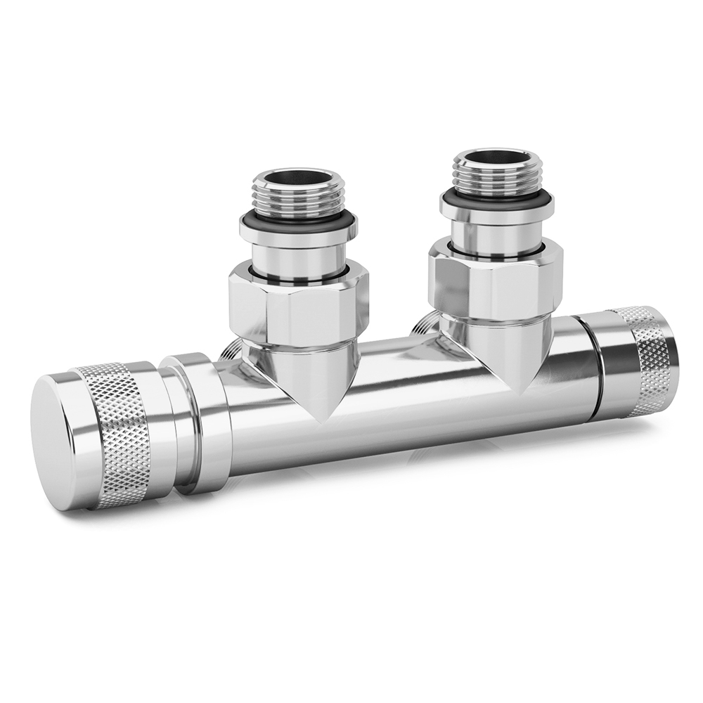 SR Rubinetterie Узел нижнего подключения угловой Tondera 1/2"х3/4"Е Хром (левый) 0683-1500C0E0
