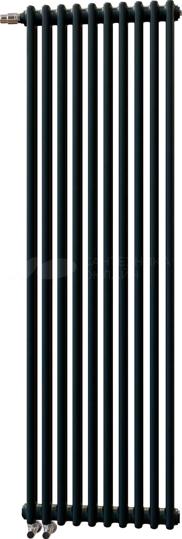 Zehnder Charleston Completto 2180/12 секции V001 черный нижнее подключение