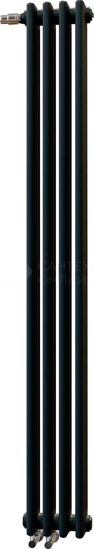 Zehnder Charleston Completto 2180/4 секции V001 черный нижнее подключение