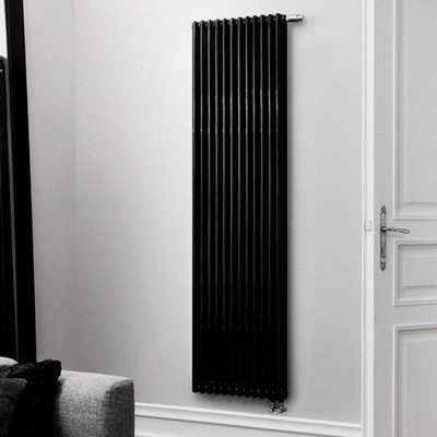 Радиатор стальной трубчатый Zehnder Charleston Completto 2180/4 секции V001 черный нижнее подключение — фото 2