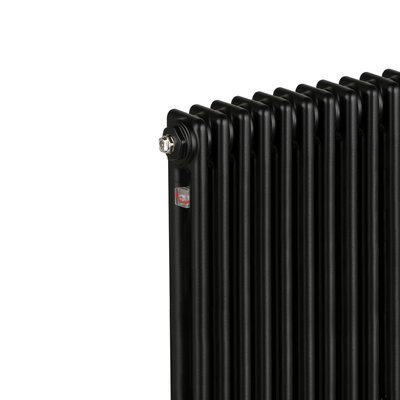 Радиатор стальной трубчатый Zehnder Charleston Completto 2180/4 секции V001 черный нижнее подключение — фото 3