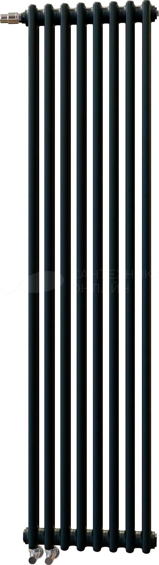 Zehnder Charleston Completto 2180/8 секции V001 черный нижнее подключение