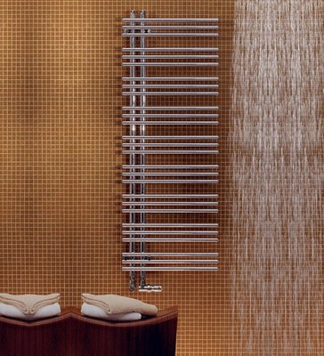 Полотенцесушитель электрический Zehnder Yucca Asymmetric YAEC-090-50 R (YAECR-090-50/GD) — фото 1